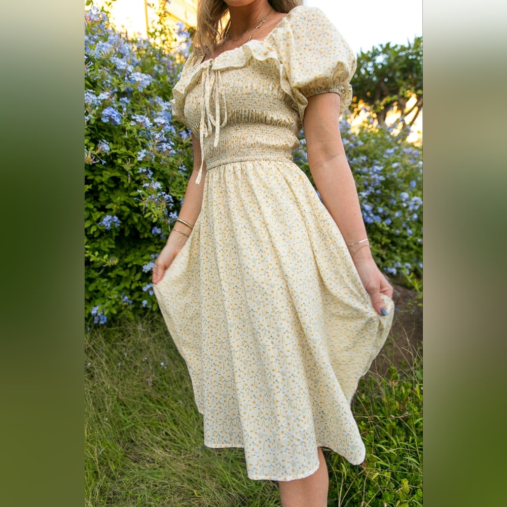 Ivy City Co Rae Dress Yellow Floral NWT XXL or 1X
